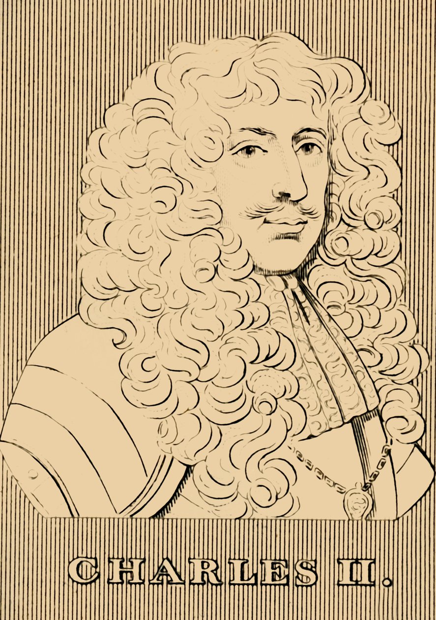 Charles II, 1630-1685, 1830. af Unbekannt