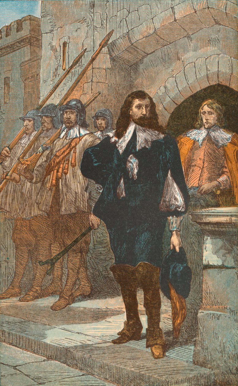 Charles I, på vej til stilladset, 1649, c1910 af Unbekannt