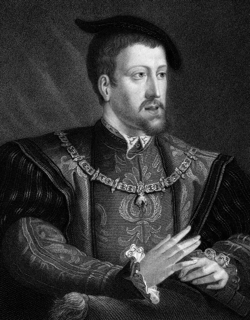 Charles V, konge af Spanien og hellig romersk kejser fra 1519, 1835 af Unbekannt
