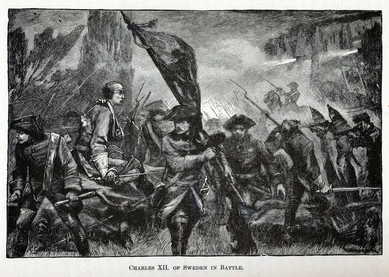 Karl XII af Sverige i kamp, 1882 af Unbekannt