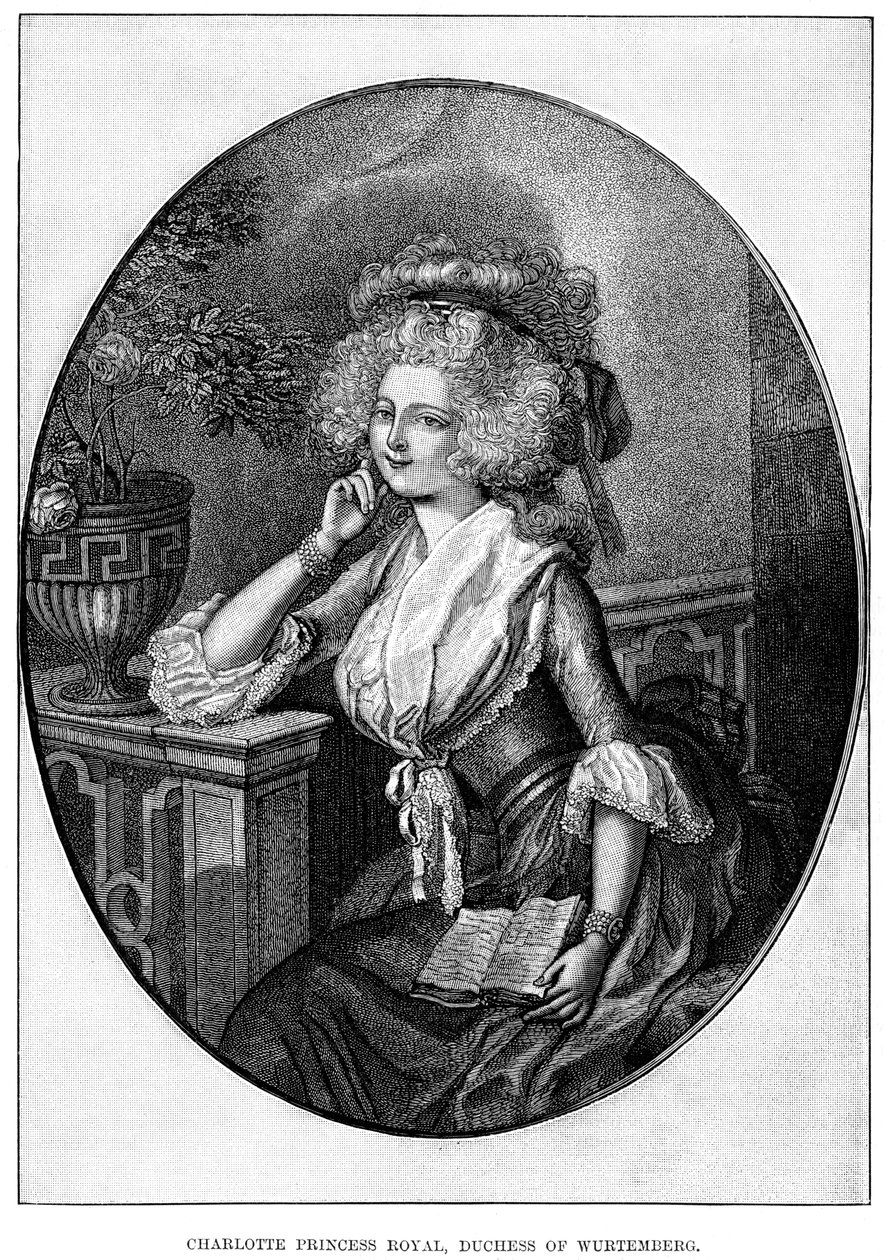Charlotte Princess Royal, hertuginde af Würtemberg, 1800-tallet af Unbekannt