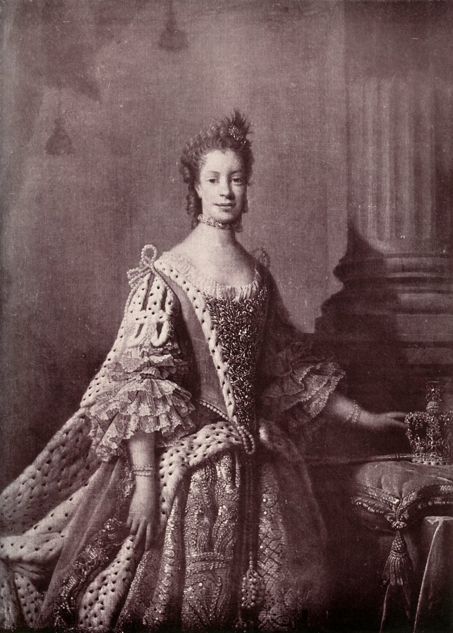 Charlotte Sophia af Mecklenburg-Strelitz, Dronningkonsort af George III, 1761-1762, 1919 af Unbekannt