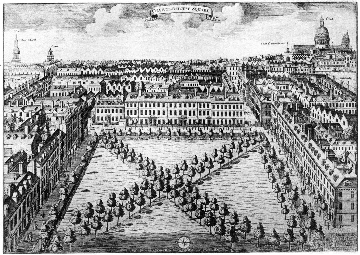 Charterhouse Square, London, 1700-tallet 1907 af Unbekannt