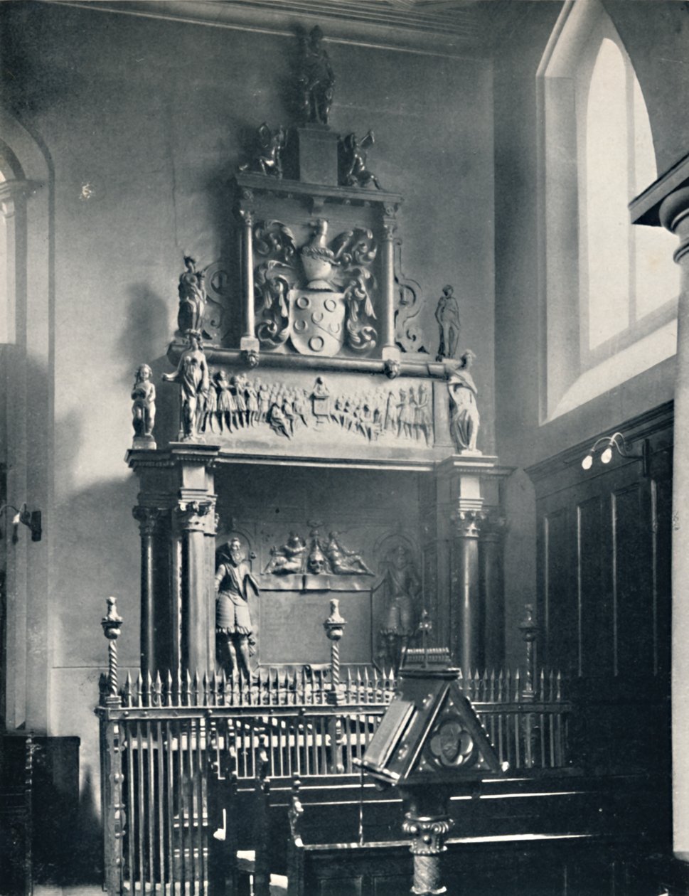 Charterhus. Thomas Suttons-monumentet i kapellet, 1925 af Unbekannt