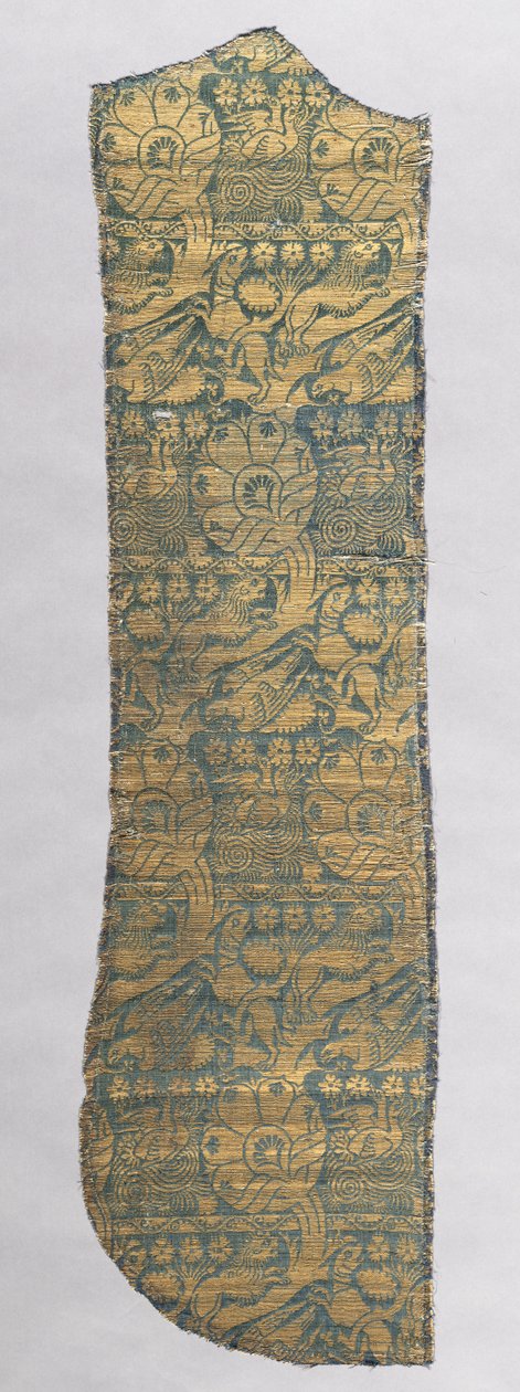 Chasuble Fragment with Realistic Animals, ca. 1420. af Unbekannt