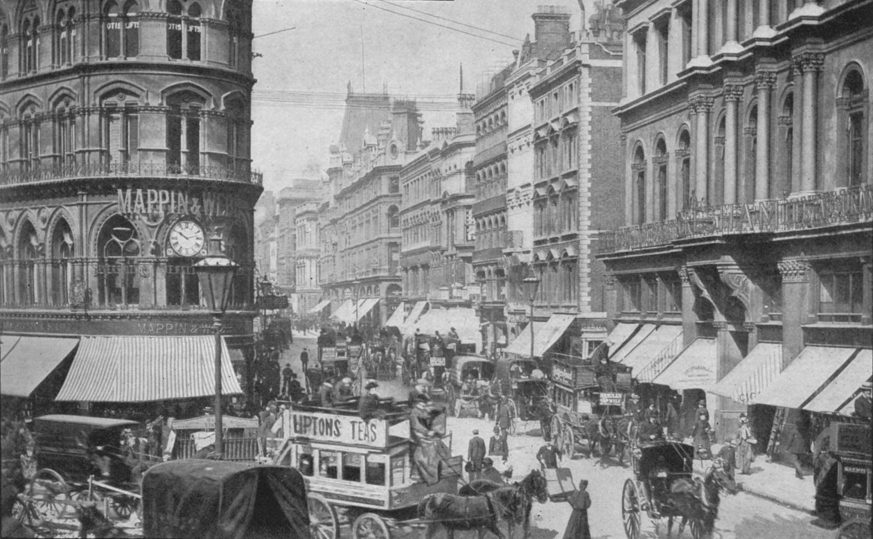 Billig side fra Mansion House, City of London, c1900 1901 af Unbekannt