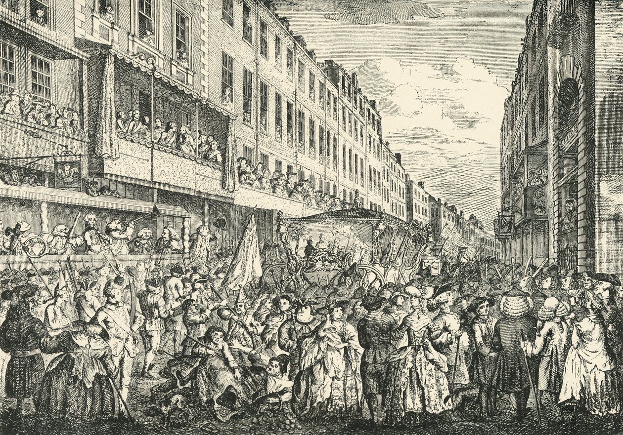 Cheapside på Lord Mayors Day, 1761, 1925. af Unbekannt