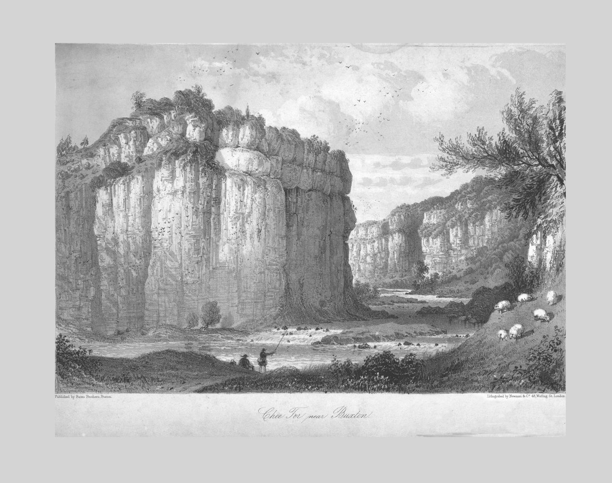 Chee Tor nær Buxton, c1840. af Unbekannt