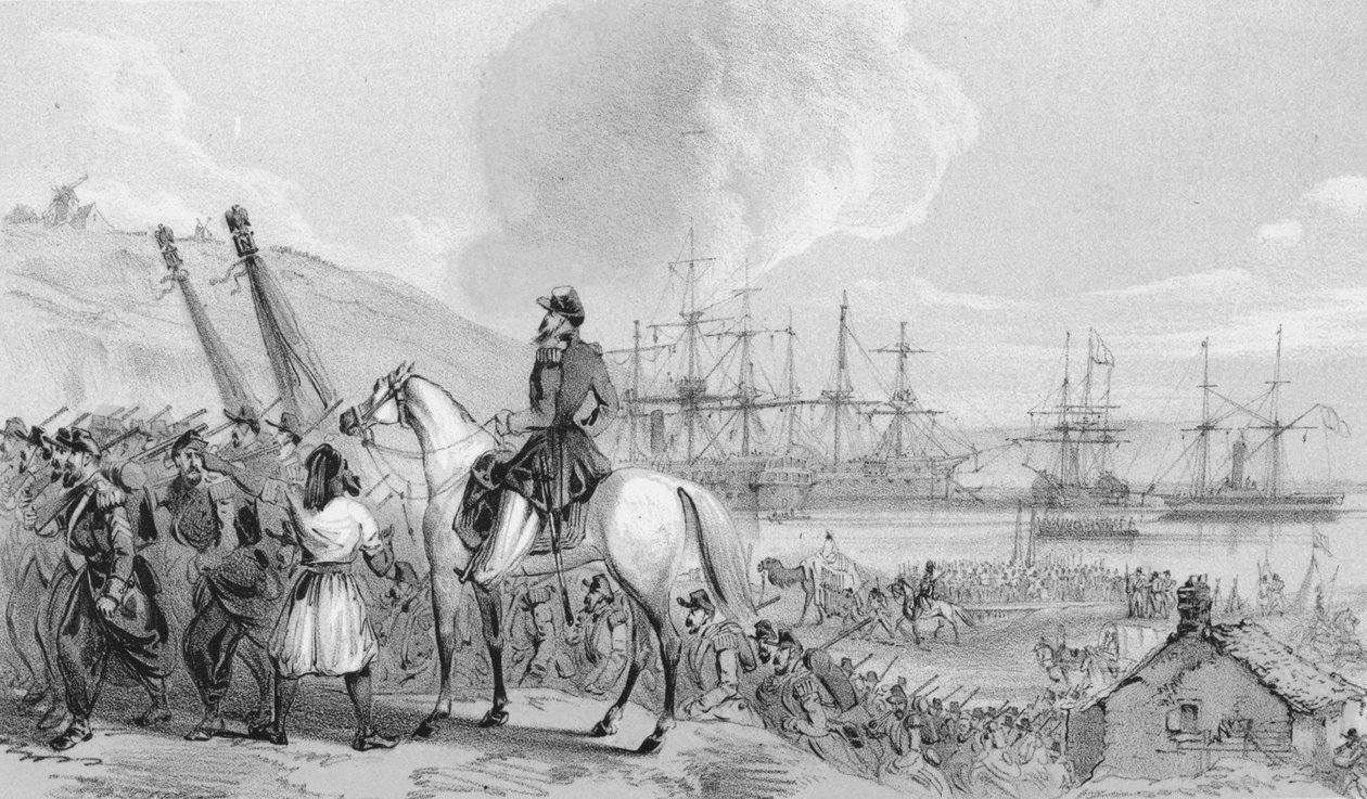 Cherson - Cossack Bay. Fransk landingsplads og depot, c1850