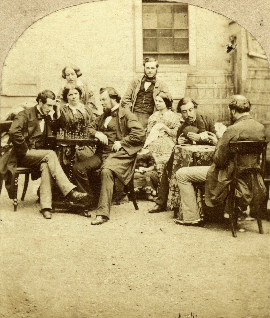 Skak og kort, c1850