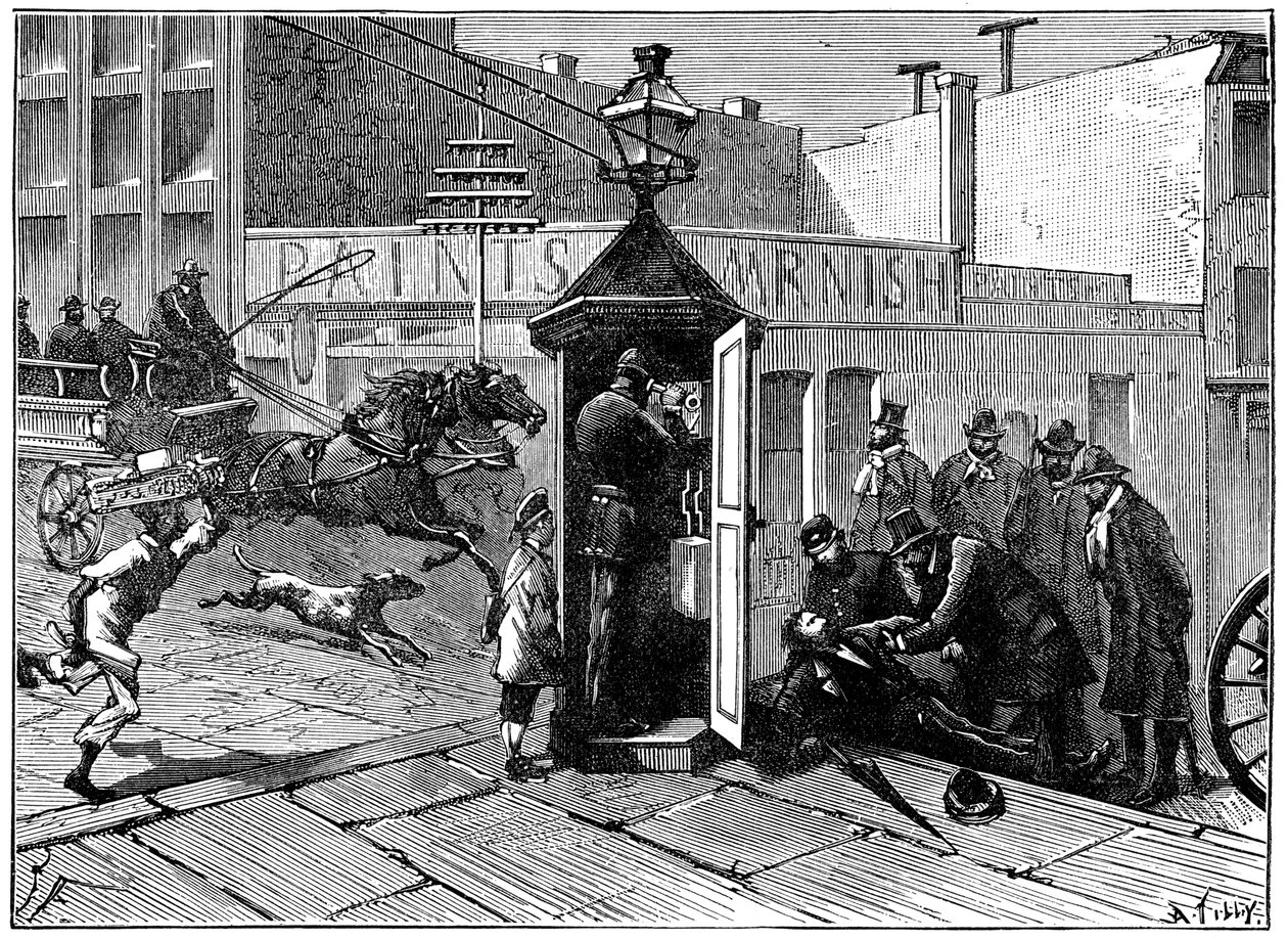 Chicago politi telefonboks, 1886 af Unbekannt