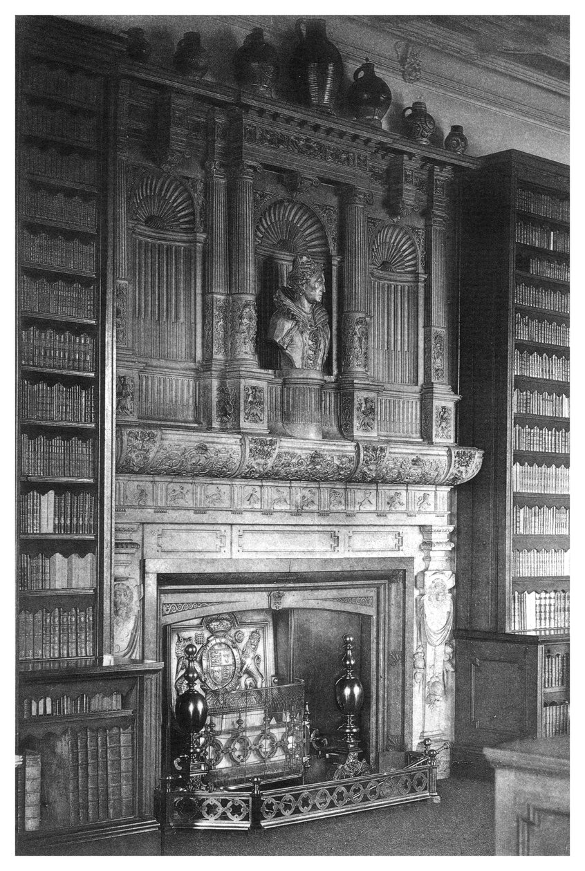 Skorstensstykke af biblioteket på Windsor Castle, 1896 af Unbekannt