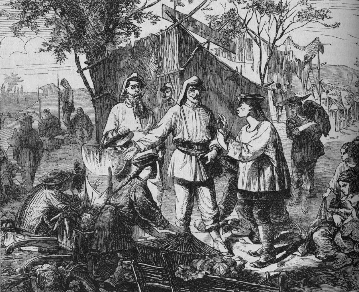 Kinesiske forhandlere i de allieredes lejr, c1880 af Unbekannt