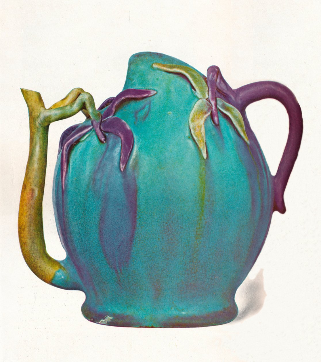 Kinesisk vinpotte med farvede glasurer, c1680 af Unbekannt