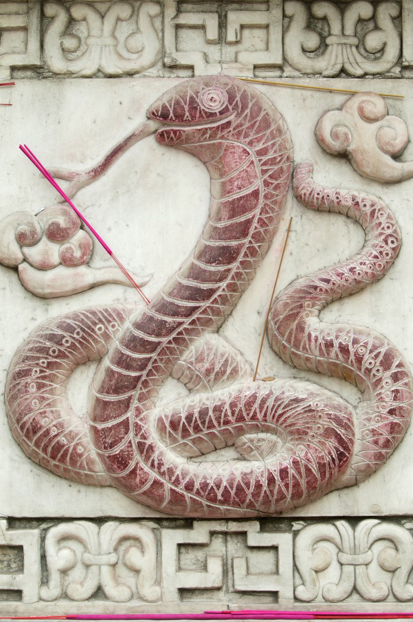 Kinesisk astrologisk tegn. Hvid sky tempel Beijing Kina af Unbekannt