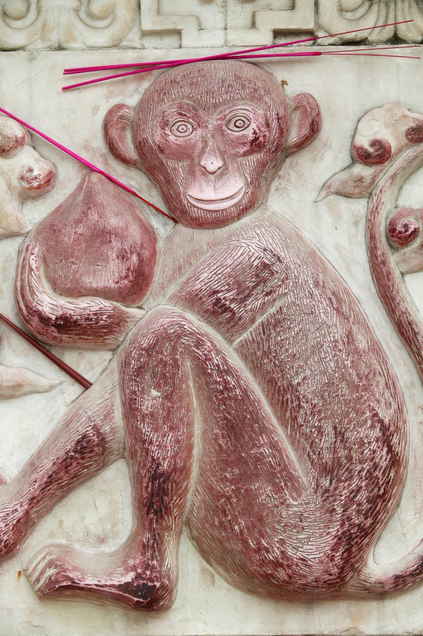 Kinesisk astrologisk tegn. Hvid sky tempel, Beijing, Kina af Unbekannt