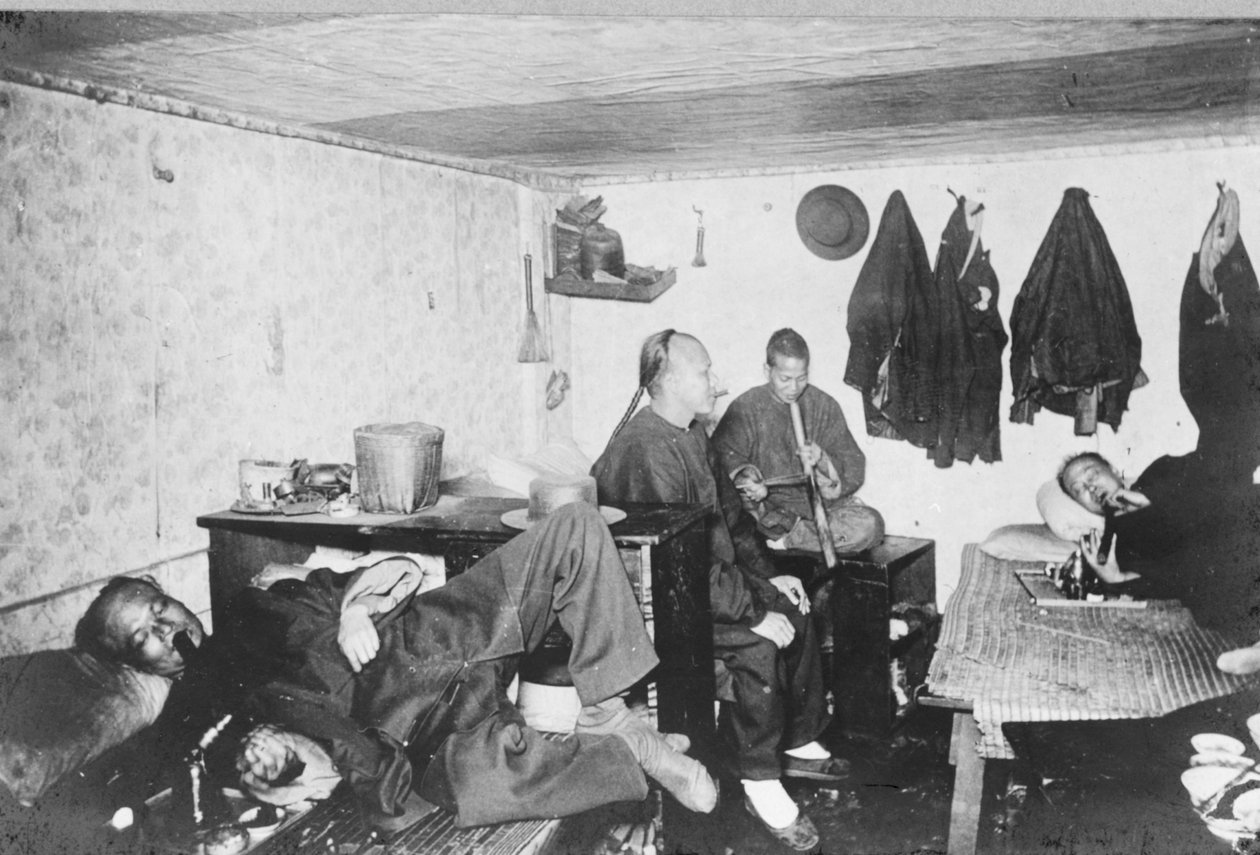 Kinesisk indlogeringshus i San Francisco, Californien, ca. 1900 (s/h-billede) af Unbekannt