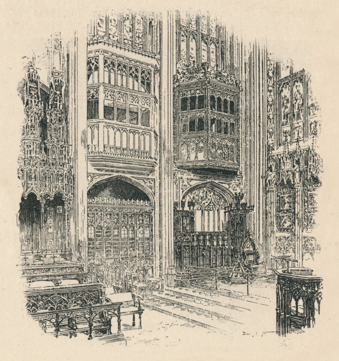Korboder og kongeligt skab, St. Georges Chapel, 1895 af Unbekannt