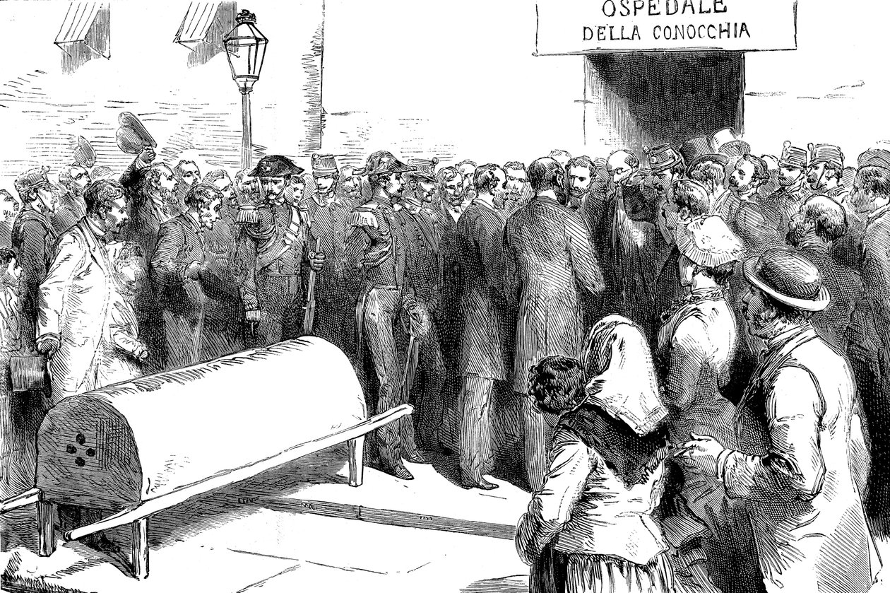 Koleraepidemi i Napoli af Unbekannt