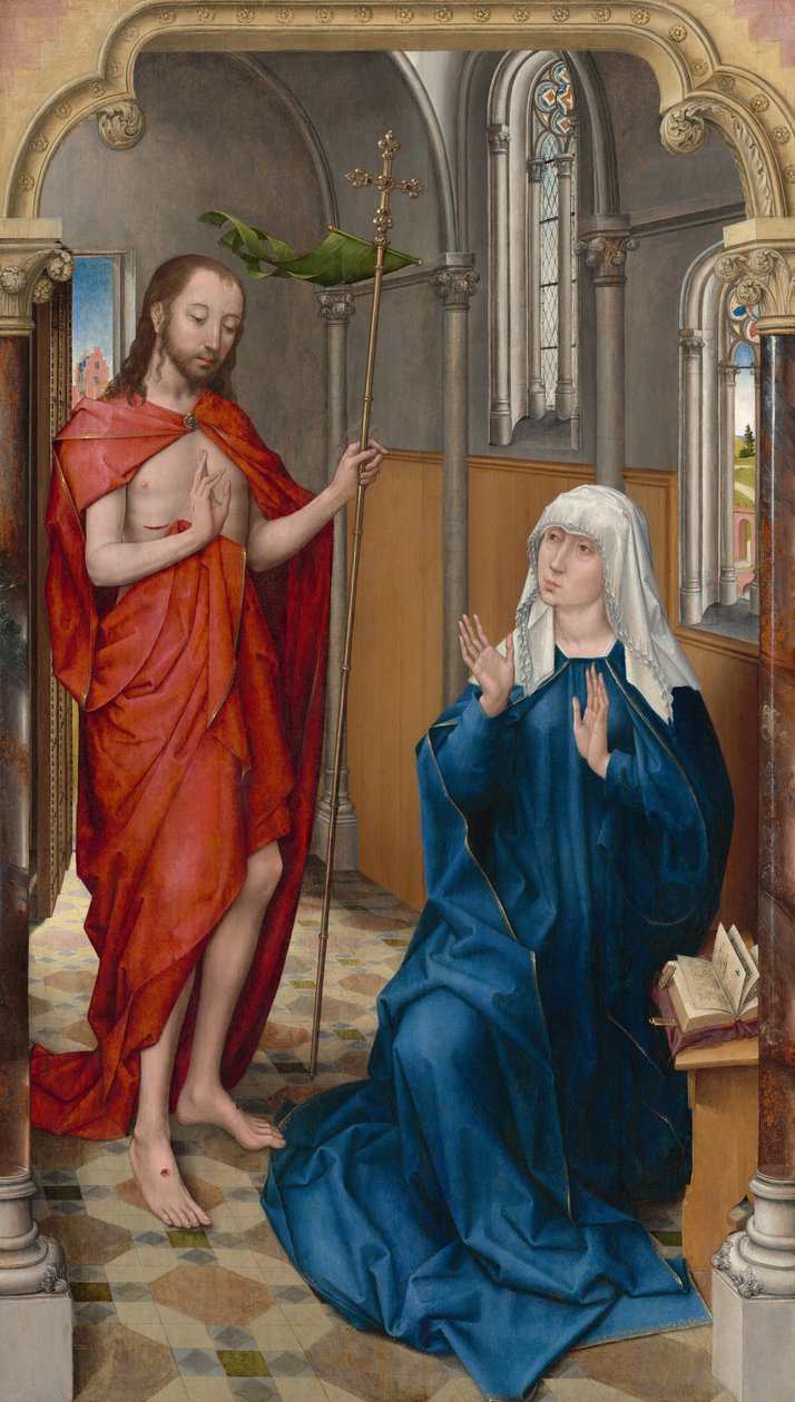 Kristus viser sig for jomfruen, ca. 1475. af Unbekannt