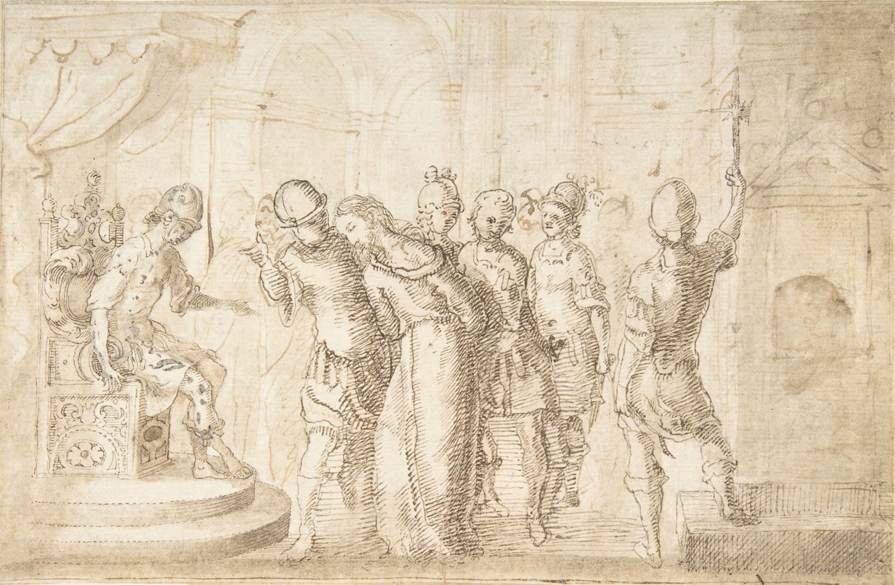 Kristus bragt for Pontius Pilatus, 1600-tallet. af Unbekannt