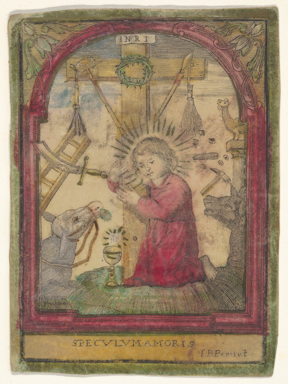 Kristusbarn med lidenskabens instrumenter, ca. 1550-1650. af Unbekannt