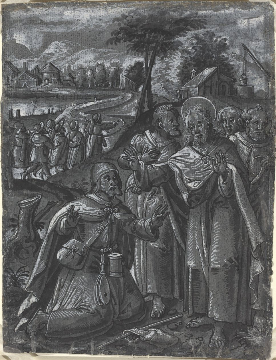 Kristus disputerer med lægerne [recto], ca. 1600. af Unbekannt