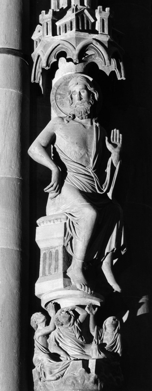 Kristusdommerskulptur på englesøjlen. Cathedrale Notre Dame de Strasbourg (Nedre Rhinen) af Unbekannt