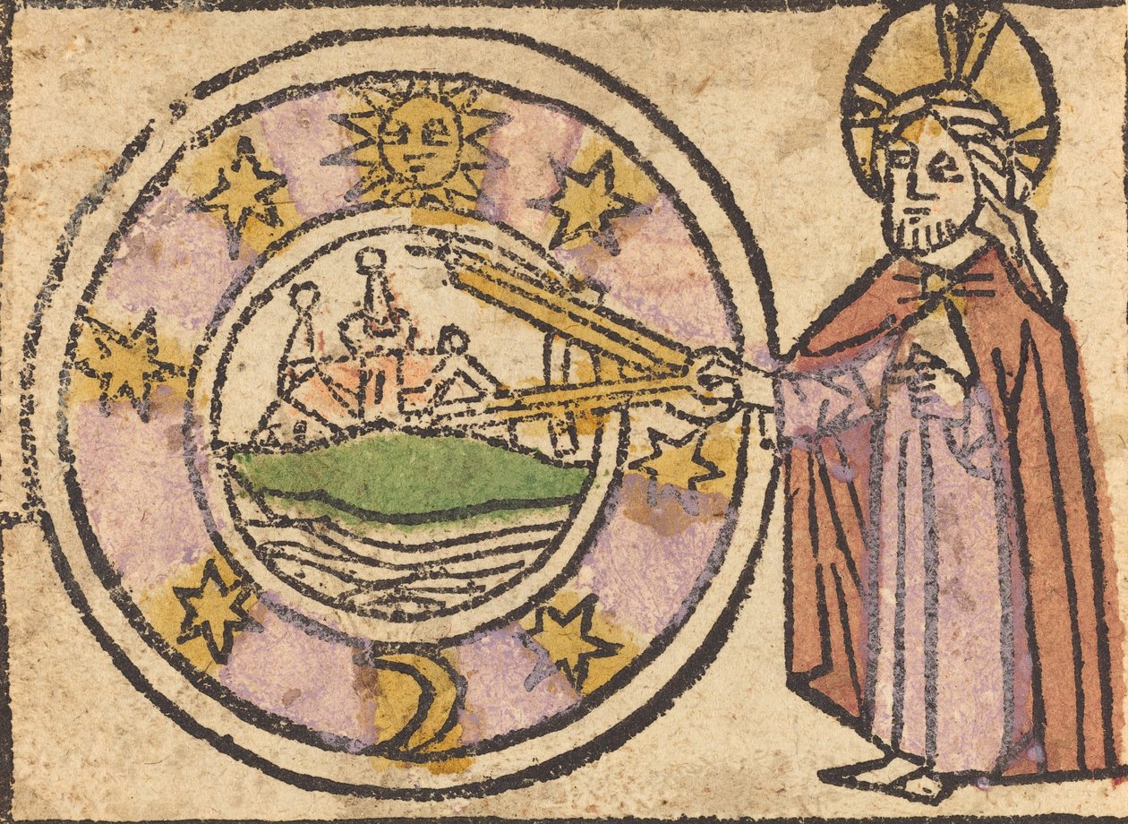 Kristus måler kloden, 14601470. af Unbekannt