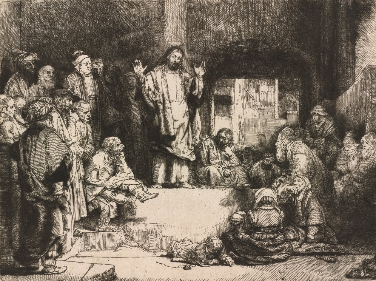 Kristus prædiker La petite Tombe, ca. 1652. af Unbekannt