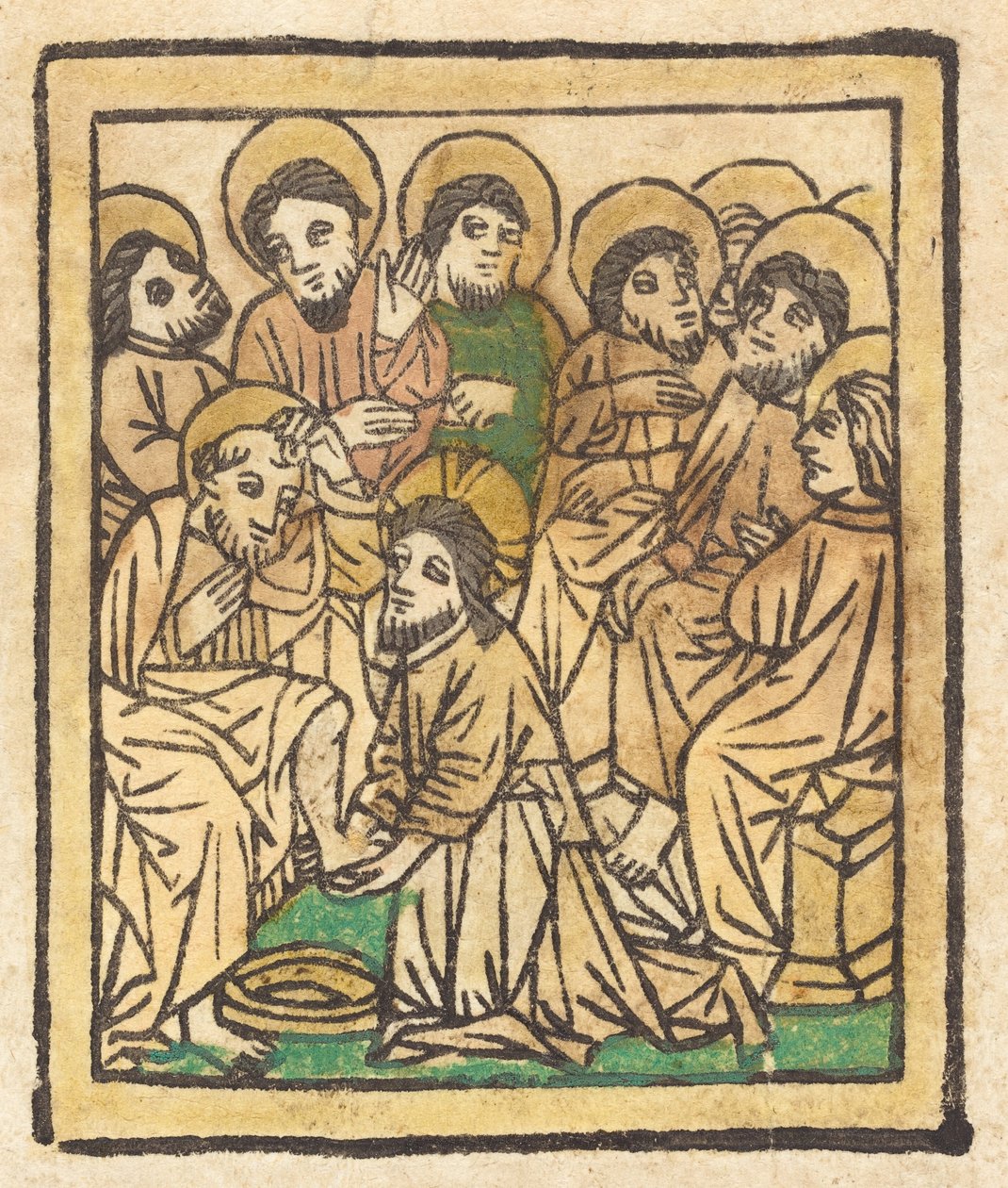 Kristus vasker apostlenes fødder, ca. 1490. af Unbekannt