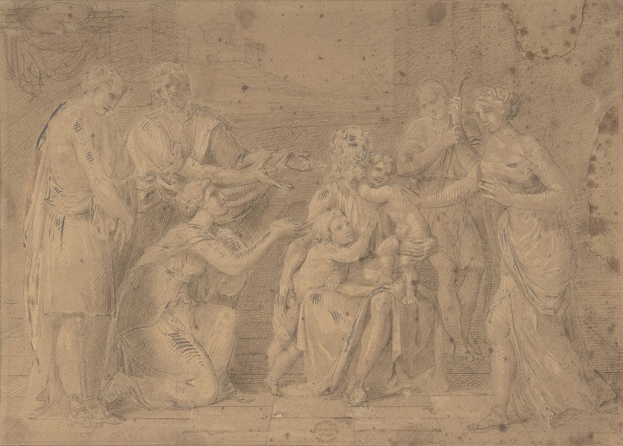 Kristus og børnene, 1600-tallet. af Unbekannt
