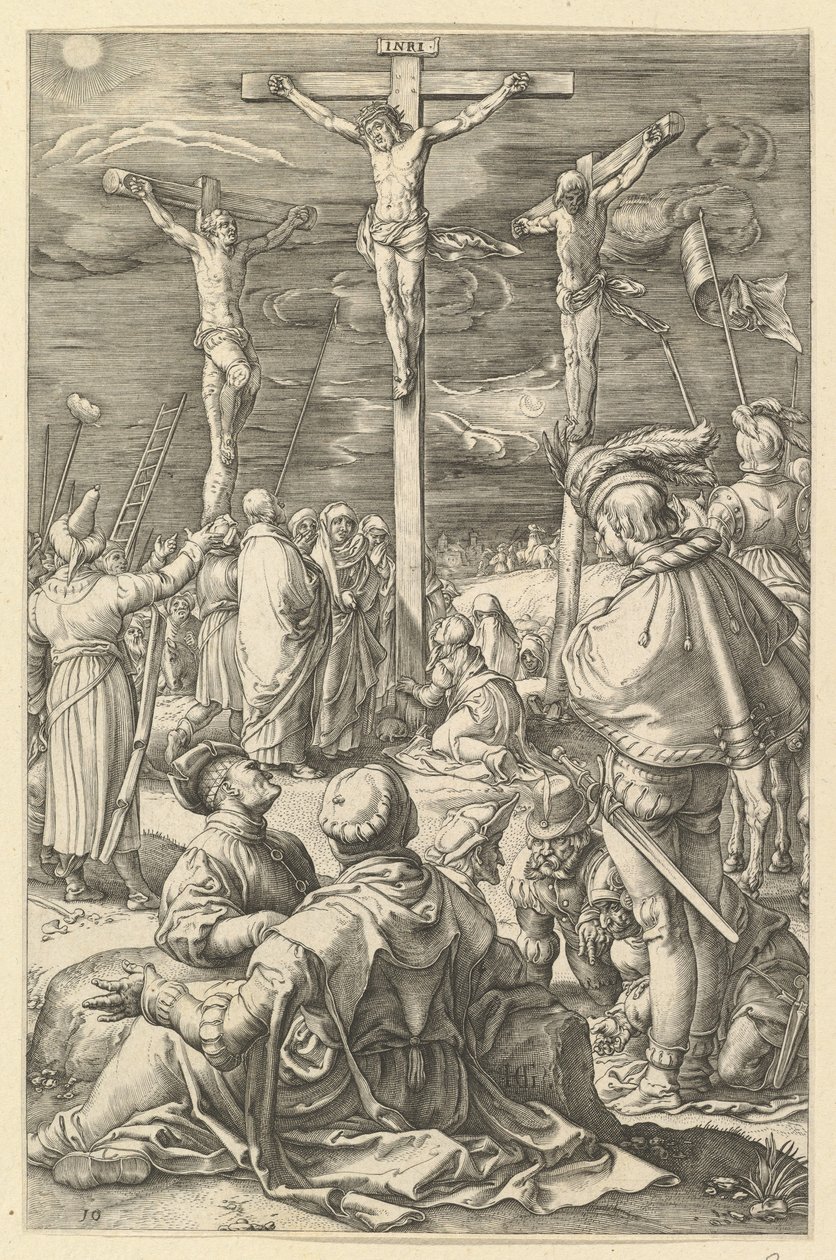 Kristus på korset, fra The Passion of Christ, ca. 1598-1617. af Unbekannt