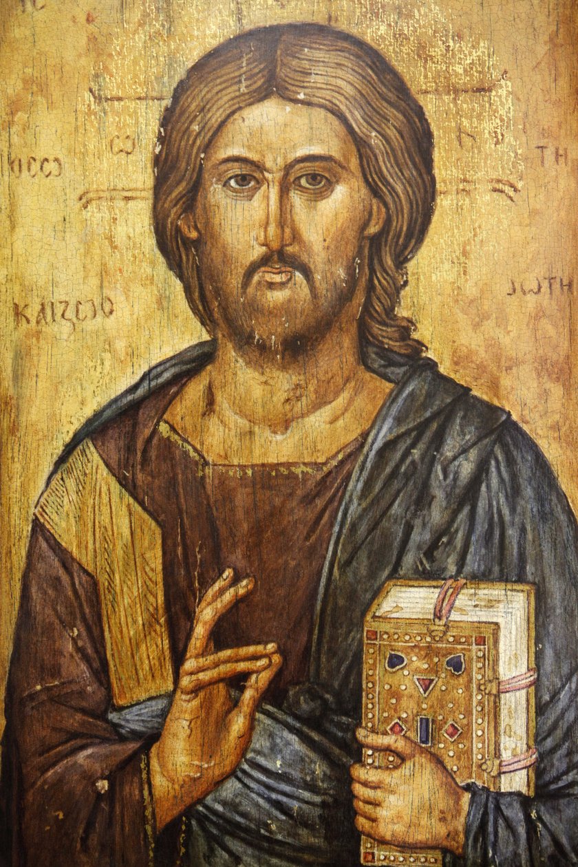 Kristus pantokrator maleri Madrid Spanien af Unbekannt