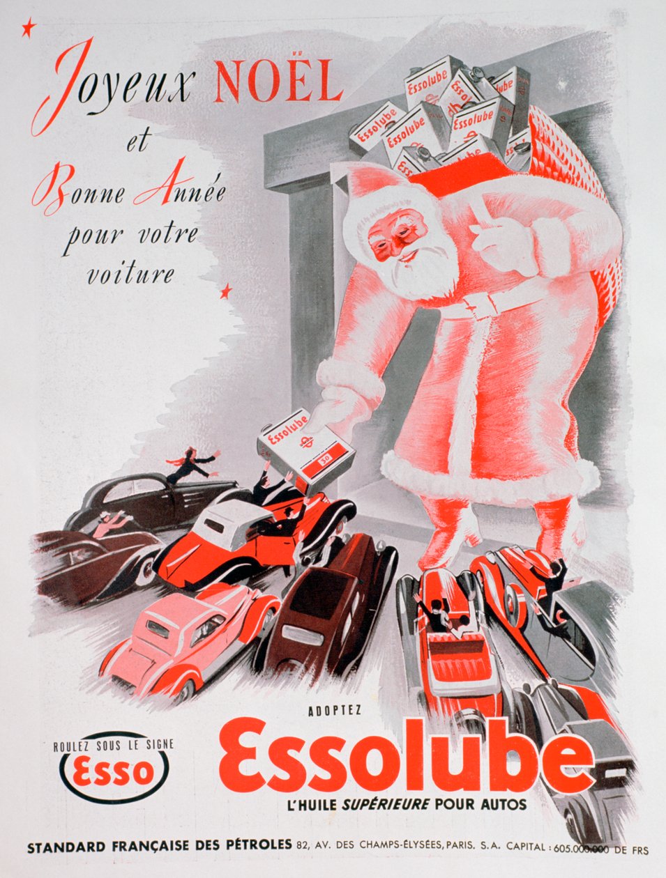 Juleannonce for Essolube motorolie, 1938 af Unbekannt