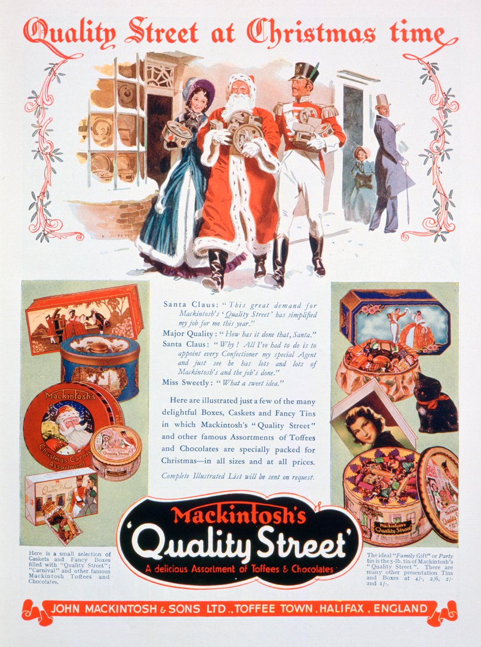 Juleannonce for Mackintoshs Quality Street, 1937 af Unbekannt