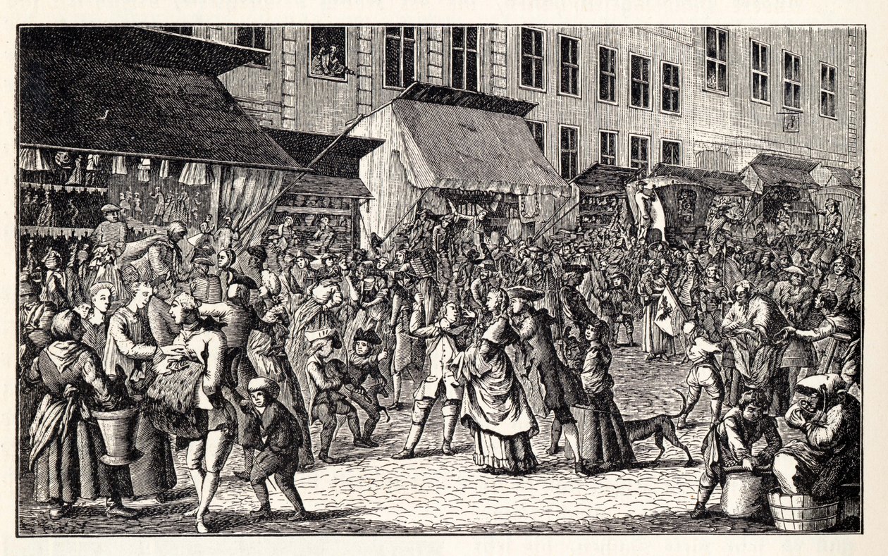 Julemarked i Berlin, 1776. af Unbekannt