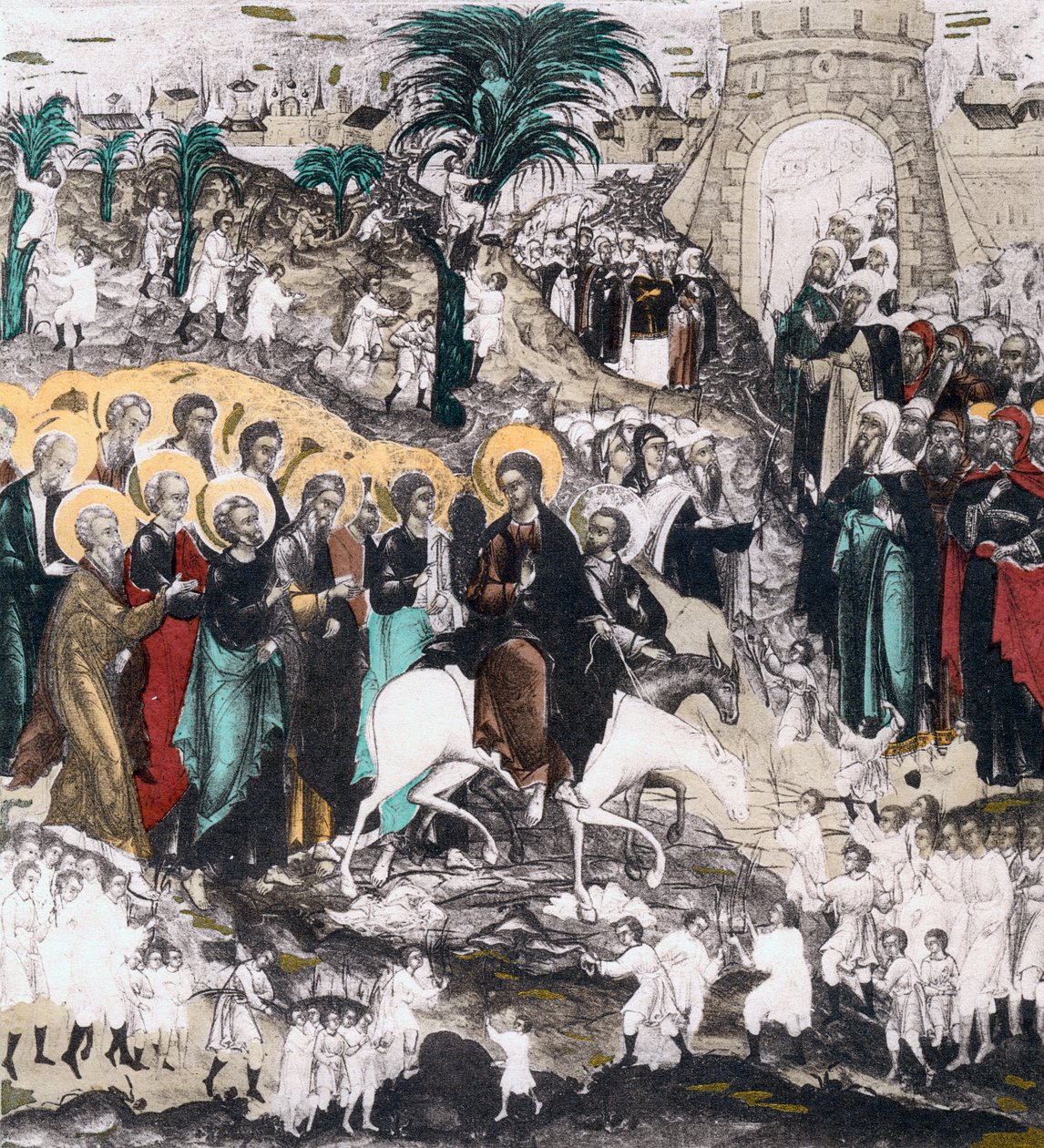 Kristi indtog i Jerusalem, 1500-tallet af Unbekannt