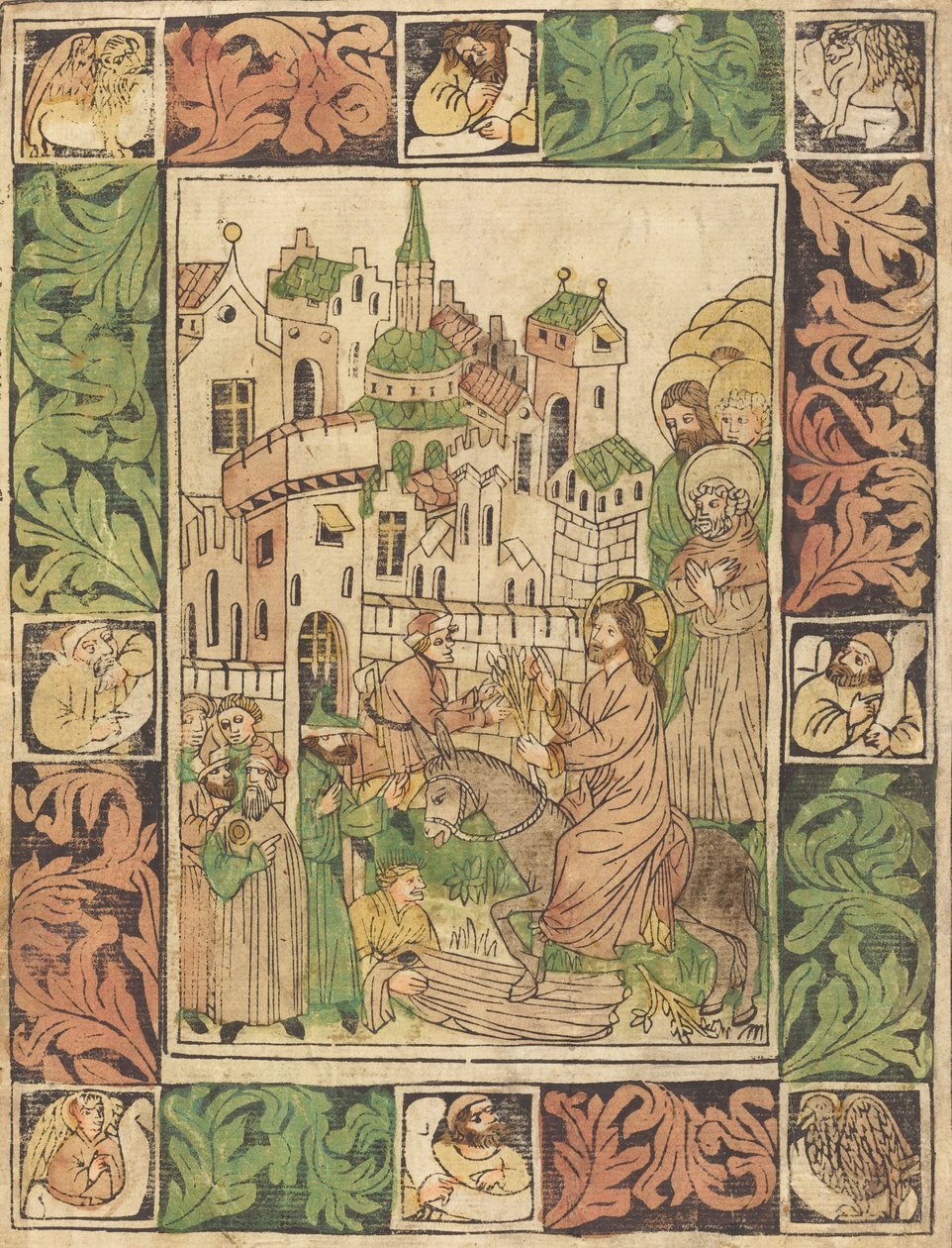 Kristi indtog i Jerusalem, ca. 1450. af Unbekannt