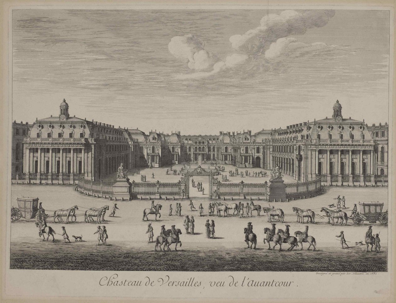 Slottet i Versailles i 1682, 1682. af Unbekannt