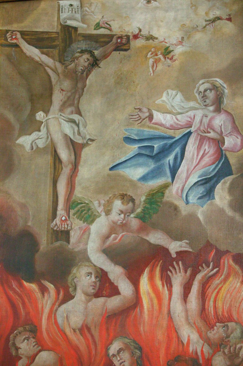 Saint Nicolas de Veroce kirke. Korsfæstelse Saint Nicolas de Veroce Frankrig af Unbekannt