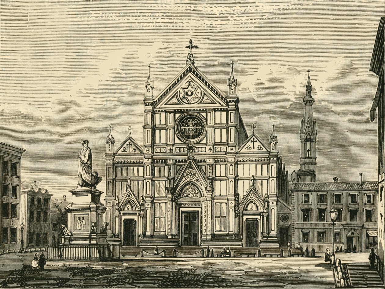 Santa Croce-kirken, Firenze, 1890. af Unbekannt
