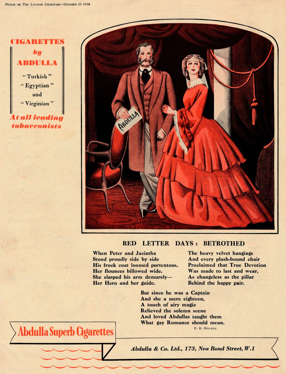 Cigaretter af Abdulla - Red Letter Days: Troloved, 1938 af Unbekannt