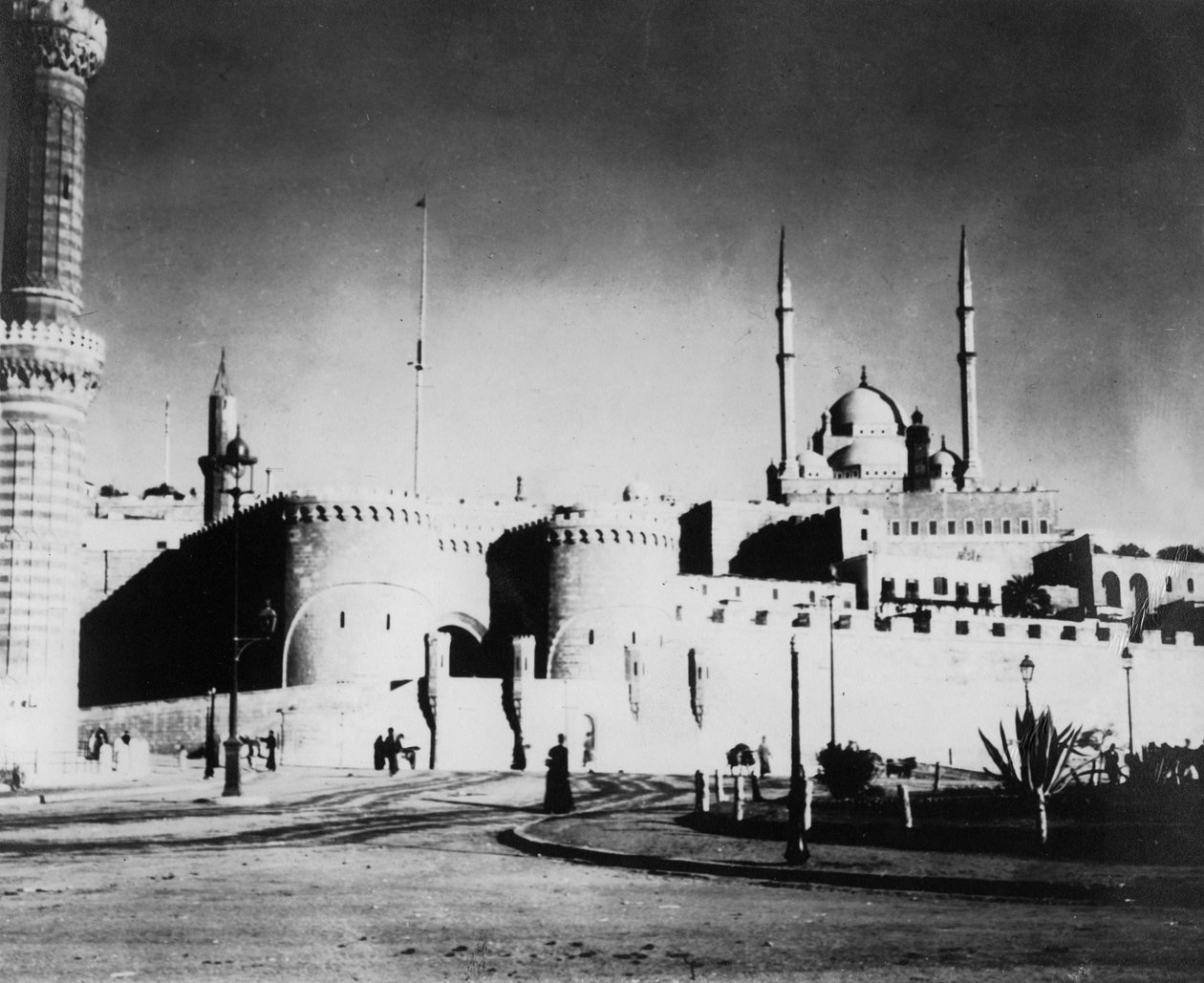 Citadel og Mohammed Ali-moskeen, Kairo, Egypten, slutningen af det 19. eller begyndelsen af det 20. århundrede af Unbekannt