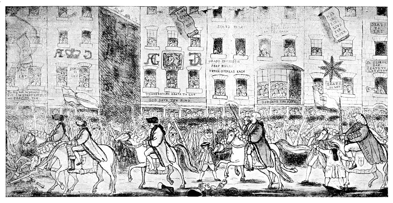 City Horsemanship eller Procession til St Pauls, 1789 af Unbekannt