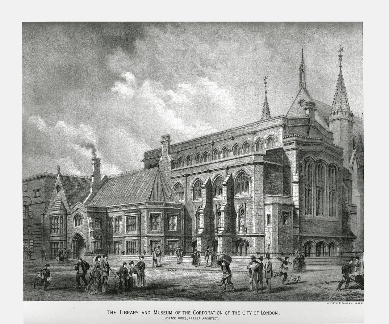 City of Londons bibliotek og museum, 1886 af Unbekannt