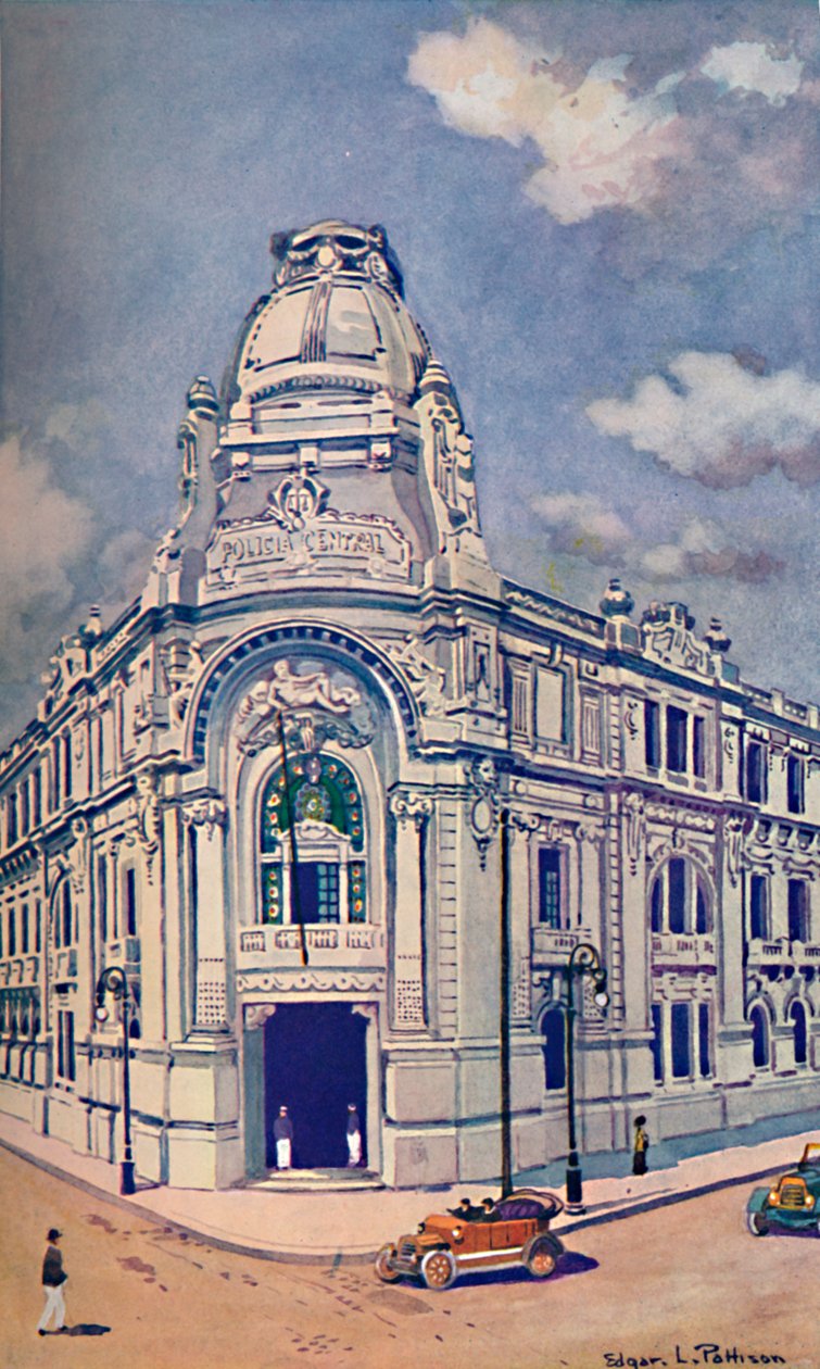 Civilpolitiets hovedkvarter, Rio, 1914 af Unbekannt