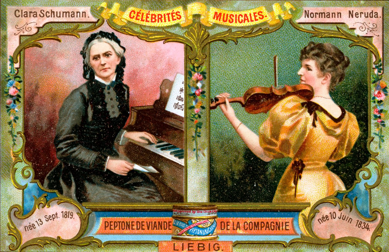 Clara Schumann og Wilma Norman-Neruda, c1900 af Unbekannt