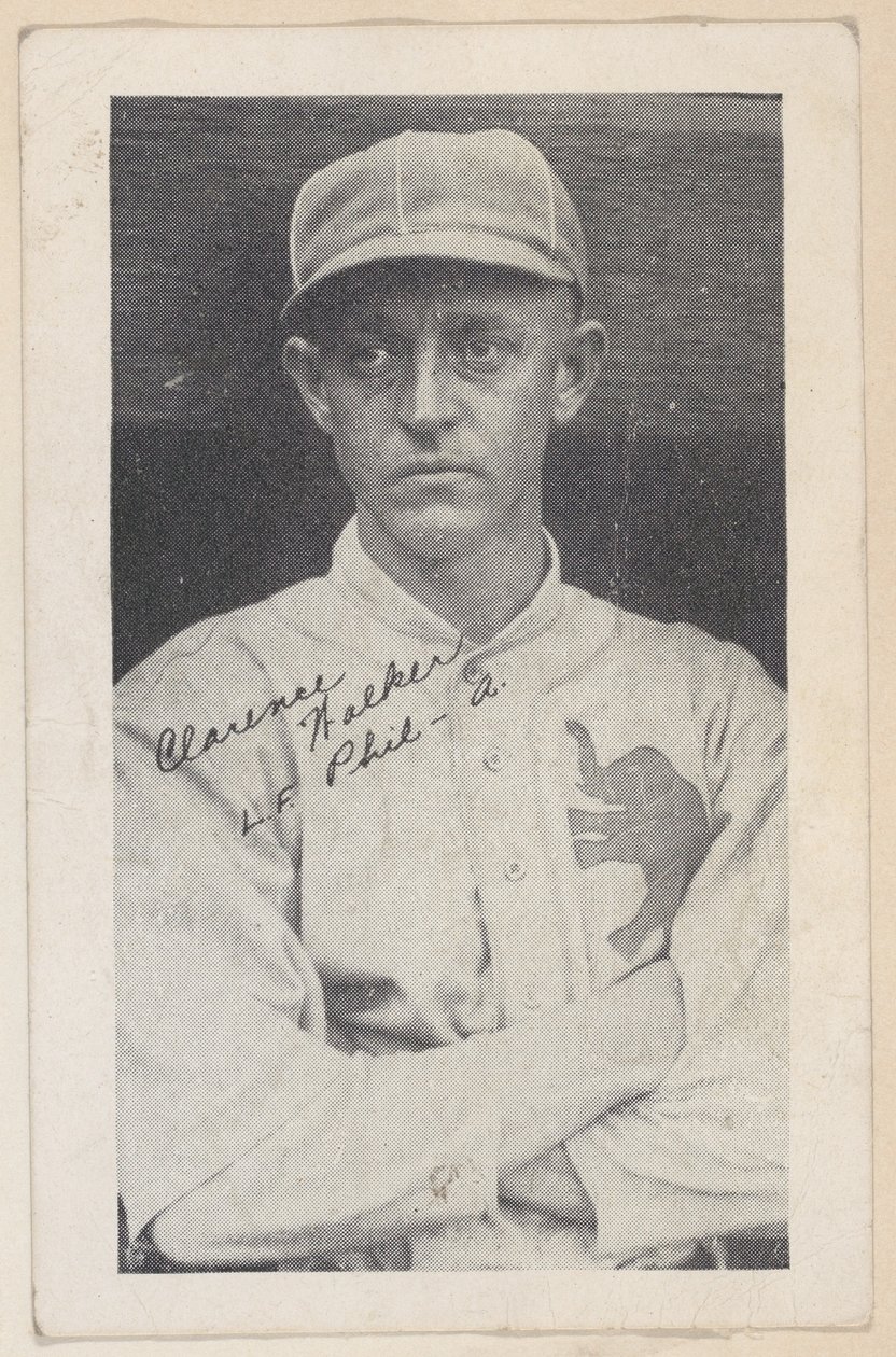 Clarence Walker, L.F. Phil - A., fra baseball-strimmelkort W575-2, ca. 1921-22. af Unbekannt