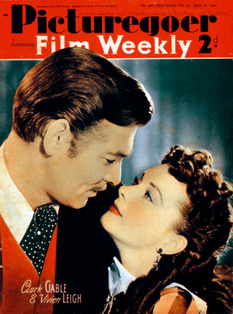 Clark Gable 1901-1960 og Vivien Leigh 1913-1967, skuespillere, 1940 af Unbekannt